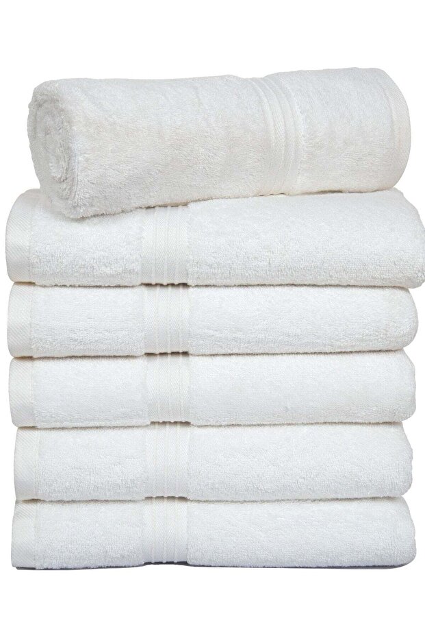 - Large Hand Towels (6 Pack, 50 x 100 cm) - 100% Combed Cotton - Premium Quality