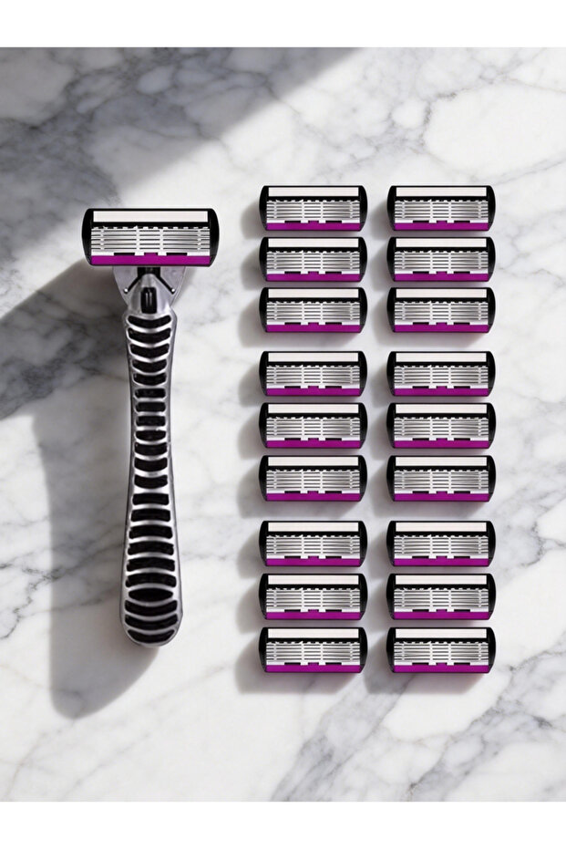 1Handle18 High Quality Man Safety Razor Blade 6 Layer German Stainless Steel Shaving Cartridges Comp