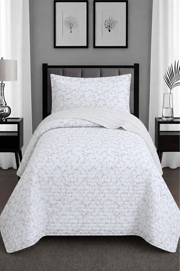 Laura Fiber Filled Single 180X240 cm Bedspread Beige