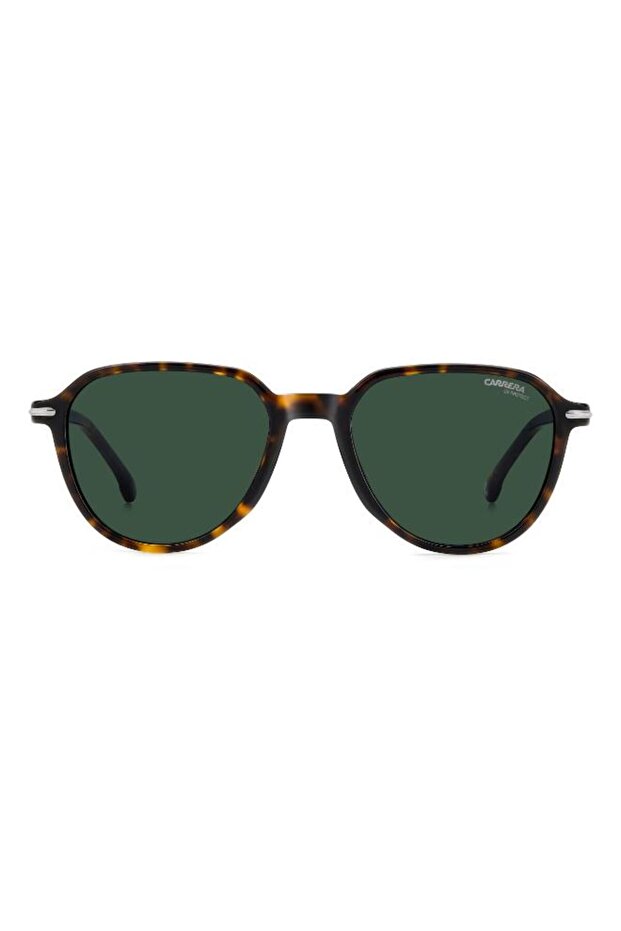 UV Protected Sunglasses Brown Havana Dark Ruthenium Frame Green Mirror Lens 53mm - C-342/S-FTT - 2