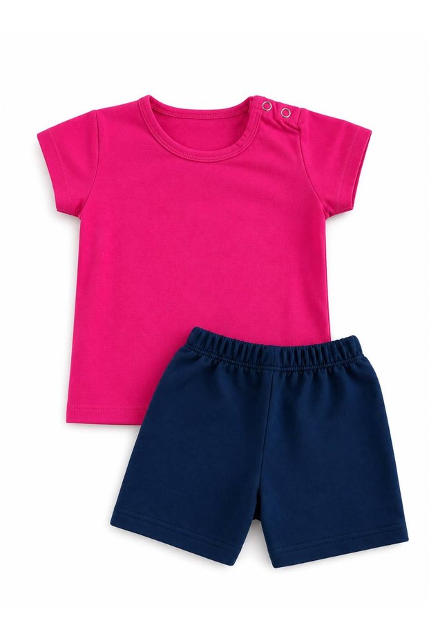 Summer Baby Boy Girl Unisex Snap Collar 100% Cotton Baby Set 6-24 Months