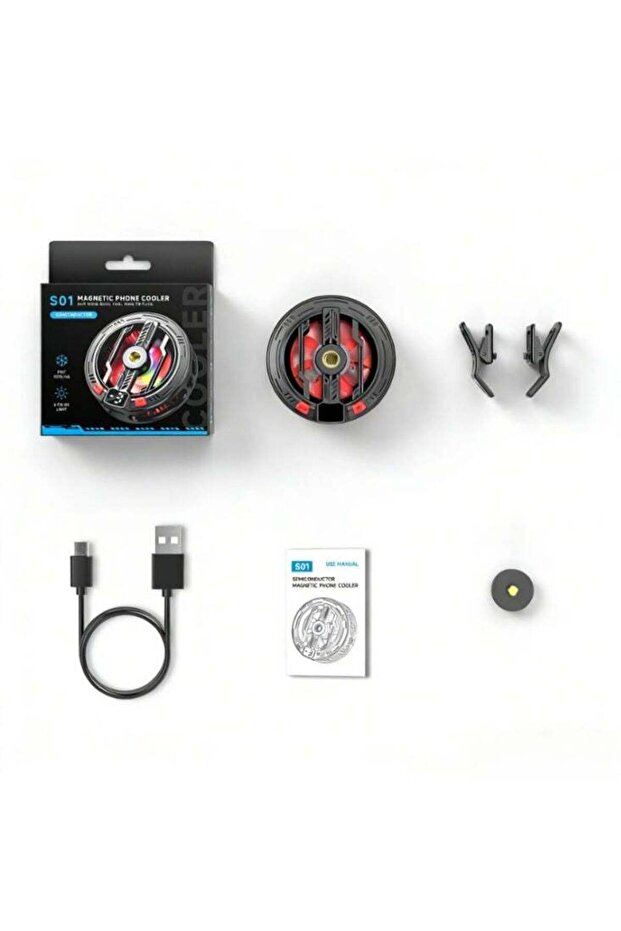 S01 S01 Magnetic Phone Cooler - Compact Semiconductor Cooling Fan for Gaming & Streaming