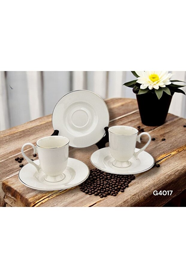 6 Piece Porcelain Coffee Cup Set