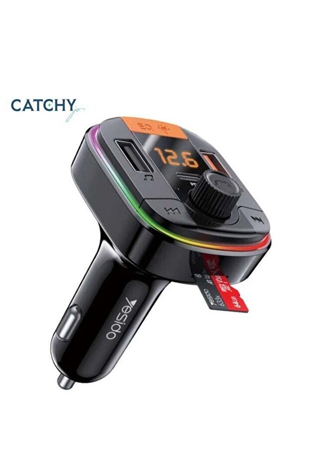 Y45 Car Charger With Bluetooth Digital Display FM 4.1