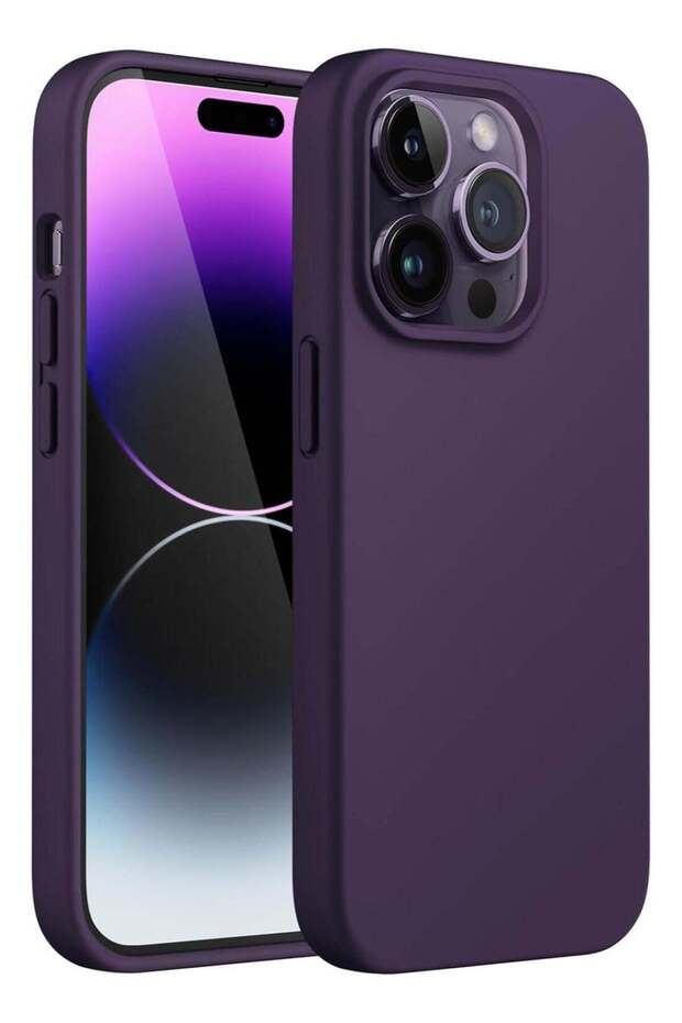 iPhone 16 Pro Slim Fit Matte Deep Purple TPU Case – Soft, Flexible, Shock-Resistant Silicone Back Cover