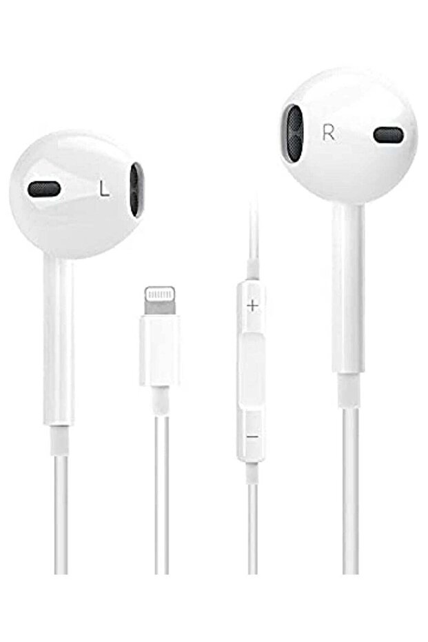 Click4Cart Wired Earphones for iPhone 7/8 Plus/ X/XR/XS Max/11/12 Pro Max (White)