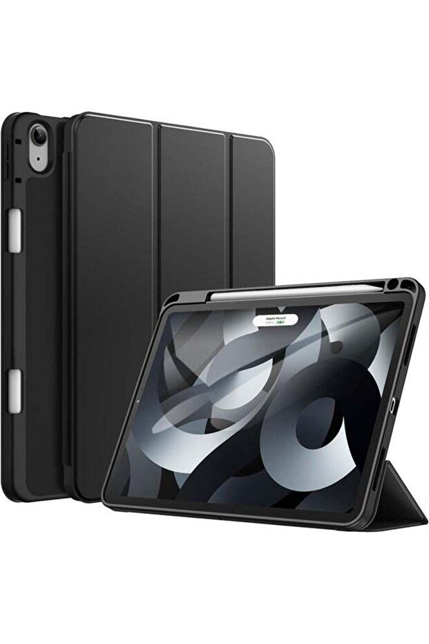 iPad 10th Gen (2022) 10.9 Inch Flip Cover with Magnetic Closure and Pencil Holder - Black