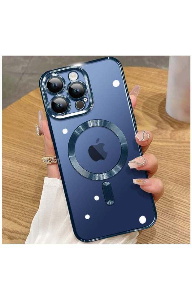 Magnetic Case for iPhone 15 Pro Max [MagSafe] Full Camera Protection Clear Plating Luxury Cover