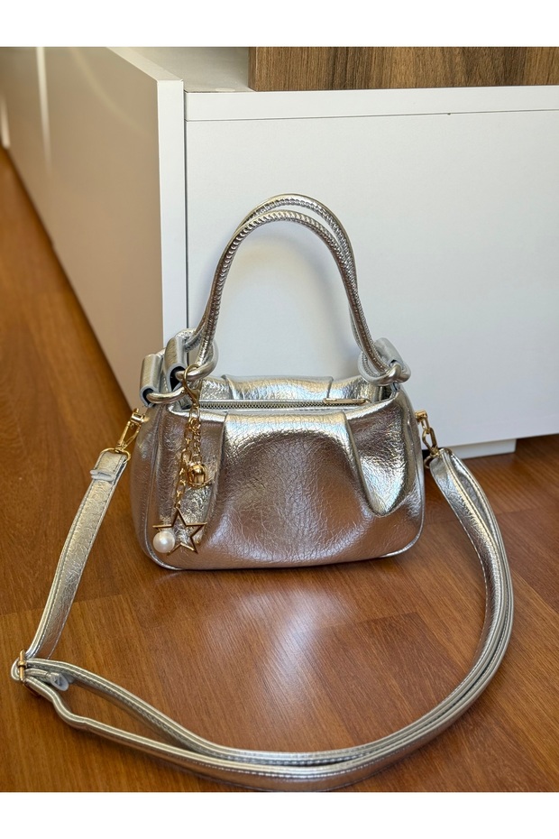 Stylish Women's Hand and Shoulder Bag with Star Charm Detail