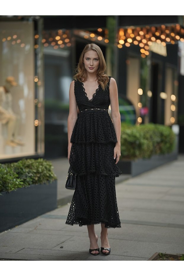 Black Openwork Dress