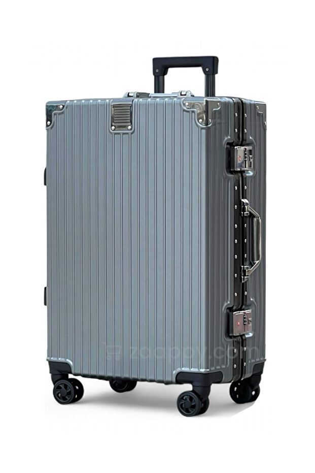 Aluminum Frame 28 Inch (30-35kg) Luggage, Silent Spinner Wheels, Zipperless Hard Shell, Secured Lock, Suitcase