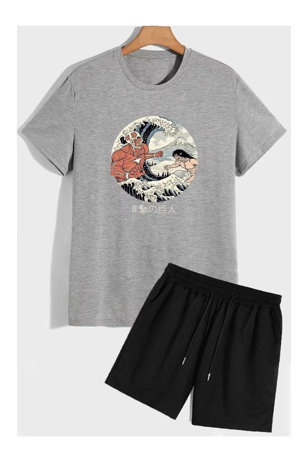 Unisex Oversize Shorts Set Short Sleeve T-Shirt Comfortable Fit Summer Casual Sports
