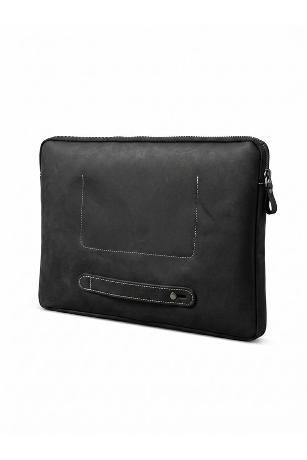 100% Genuine Crazy Cowhide Leather Laptop Bag and Briefcase-Unisex (34X24X2.5)