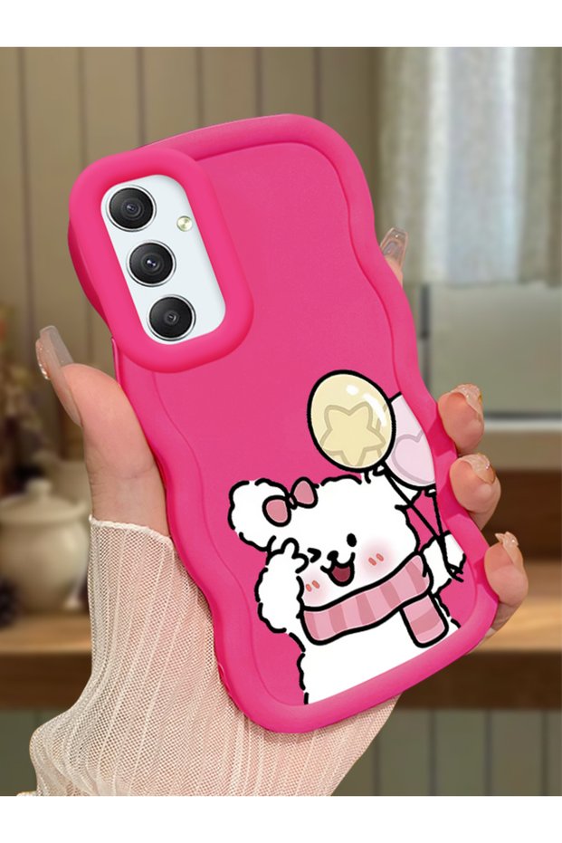 Samsung Galaxy A34 5g Compatible Case Camera Protector Red Silicone Couple Phone Case Cat Pattern