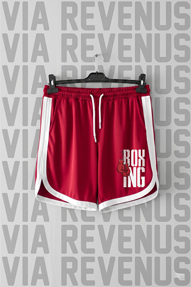 Boxing Printed Unisex Retro Varsity Sports Training Shorts