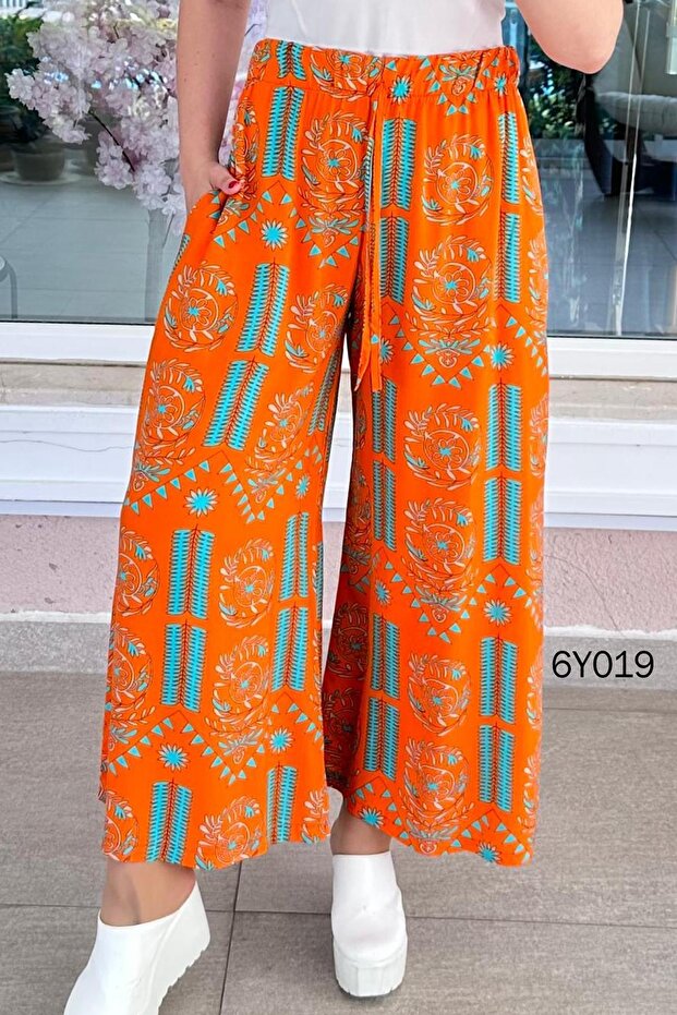 Pocketed Casual Viscose Pants 6Y019