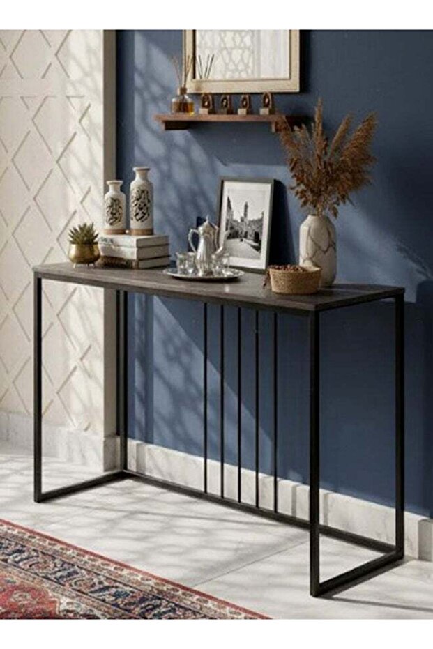 Rectangular Console Table Metal Frame 120x40x80 CM - 2