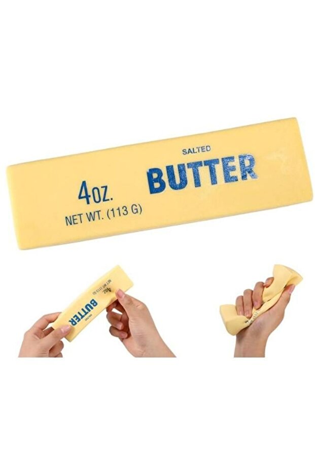 Salted Butter Stick Squishy Stress Toy – 113g Realistic Novelty Squeeze Toy