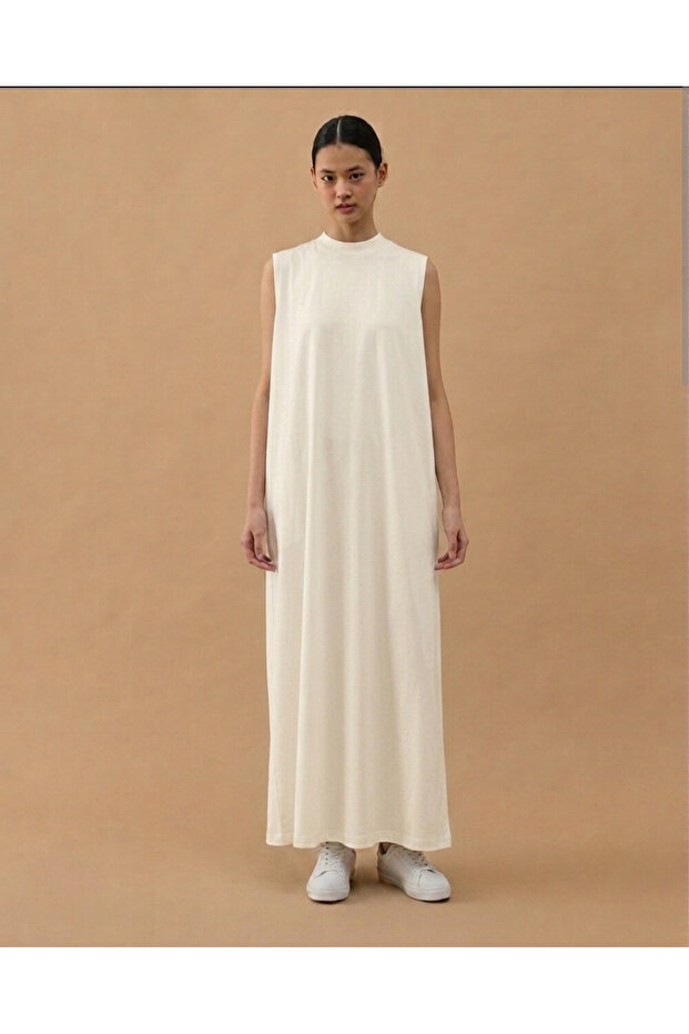 Long Dress Lining Zero-Sleeve Undershirt Sleeveless Oversize Cotton Underskirt Undershirt Sleeveless Dress Hijab Long Dress