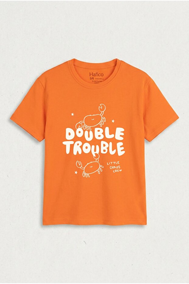 Boys/Girls Crab Printed T-Shirt