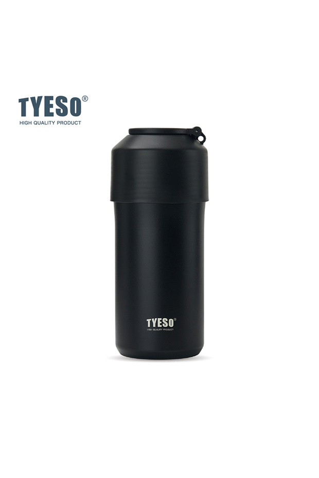 Black L TYESO Vacuum Insulated Bottle Cooler For wine bottles Coffee Cup Stainless steel Summer Outd