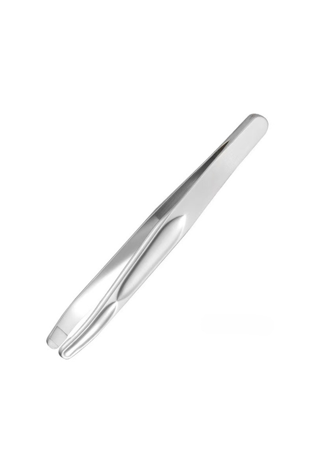 Silvery Stainless Steel Eyebrow Clips for Precision Beard and Mustache Trimming Gentle on Light Beig