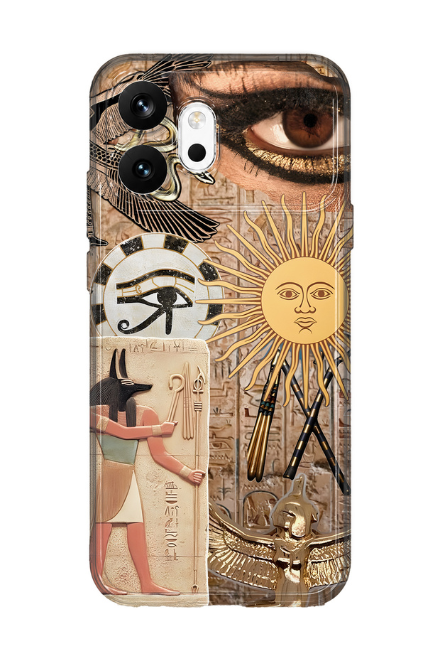 Honor 600 Compatible Eye of Ra Patterned Transparent Phone Case