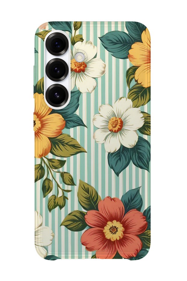 Samsung Galaxy S23 Fe Compatible Printed Transparent Phone Case | Collection: Pastel Flowers