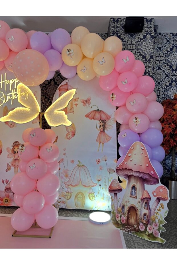 Pink Lilac Salmon Balloon Chain Set of 100