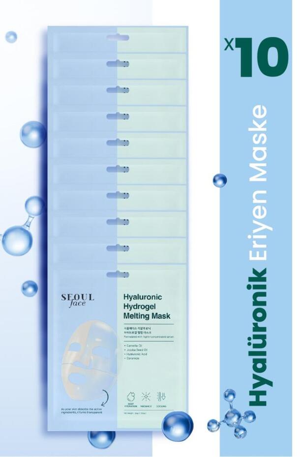 Seoulface Hyaluronic Acid Hydrogel Transparent Melting Mask 34 Gr. 10 Pieces