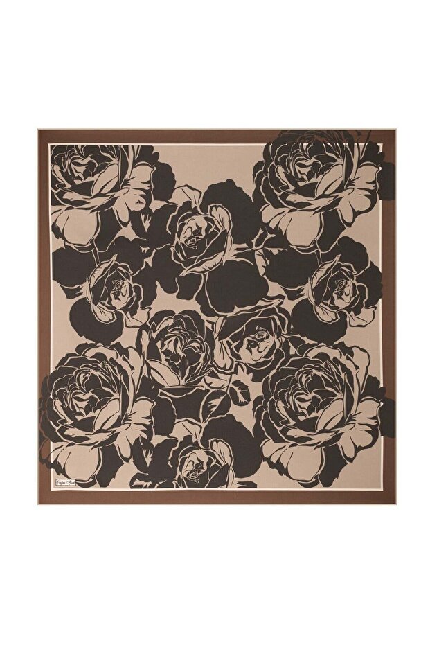 وشاح حريري بنقشة زهور DG13938-5