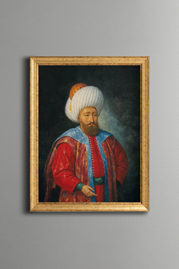 Yıldırım Bâyezid - Vintage Patterned Painting - Fine Model