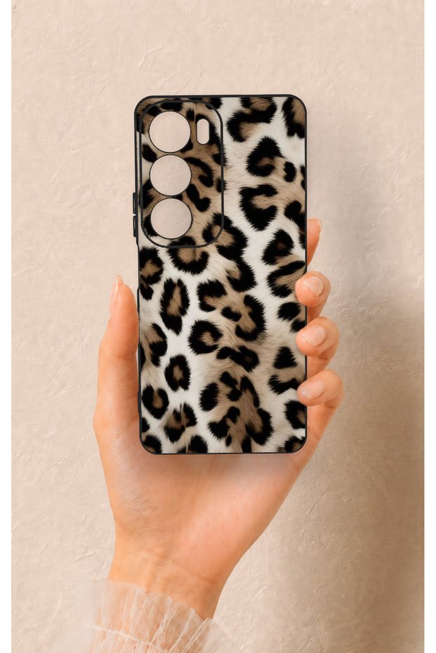 Vivo Y19S Compatible Leopard Skin Patterned Silicone Case