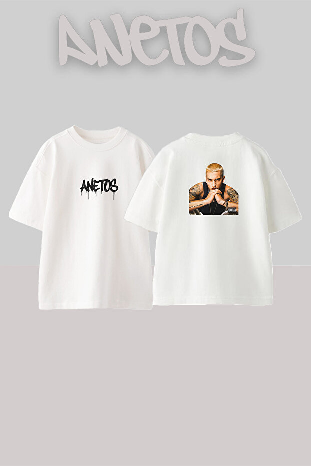 Eminem_56 Design Printed Unisex Oversize White Tshirt