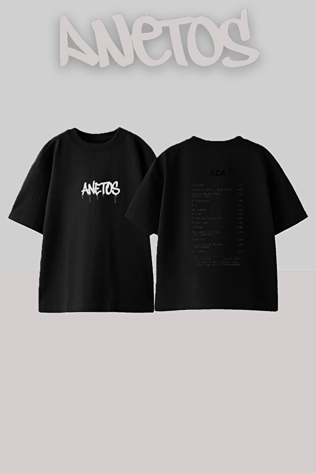Sza Ctrl Design Printed Unisex Oversize Black Tshirt