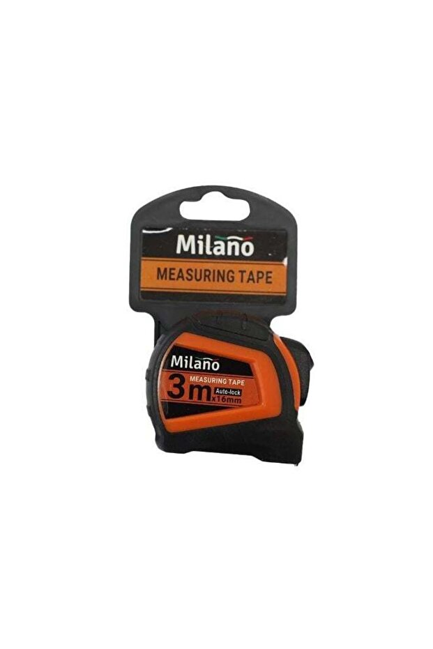 Milano Measuring Tape 3 Mtr (16Mm) - Durable ABS with Magnetic Hook - Orange/Black