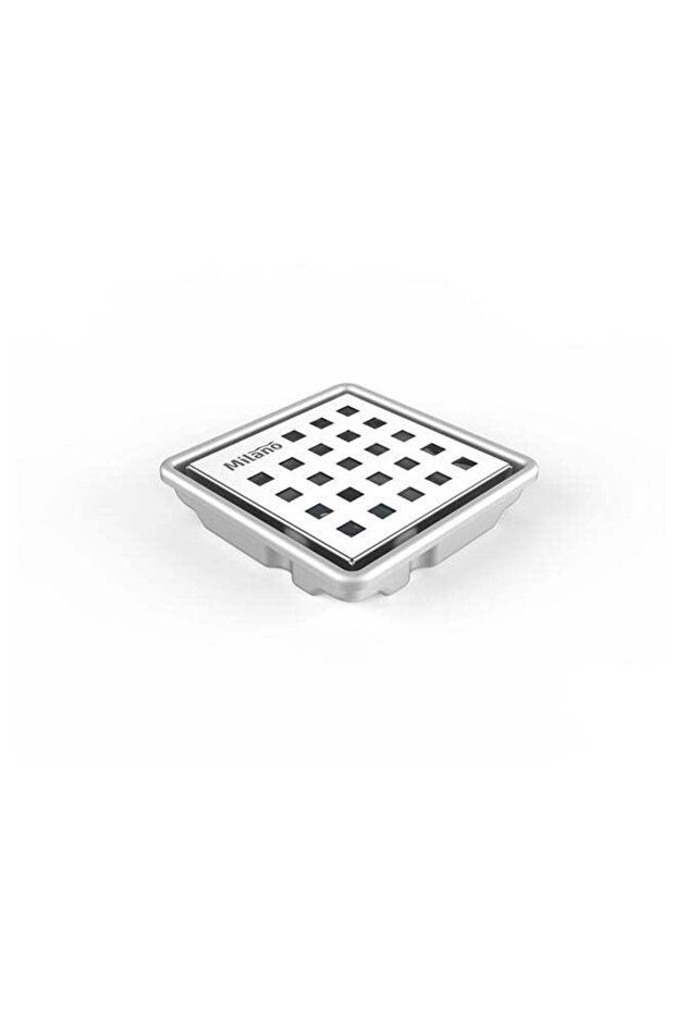 Milano Shower Drain 100x100mm - Chrome Mirror Finish Stainless Steel Floor Drain