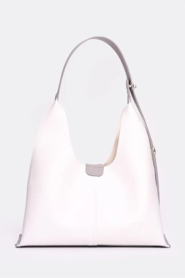 Women's Shoulder Bag – Stylish Daily Handbag with Magnets in White