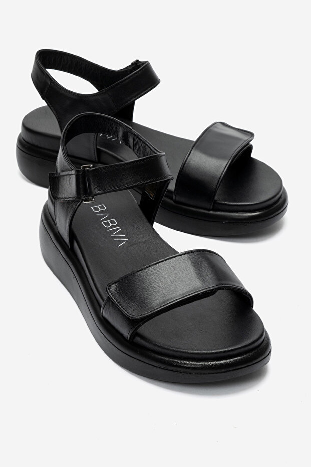 100% Genuine Leather Orthopedic, Lightly Padded Sole, Velcro Strap Women's Sandals