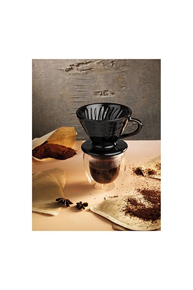 Coffee Brewing Experience with the Stylish Black Ceramic Dripper