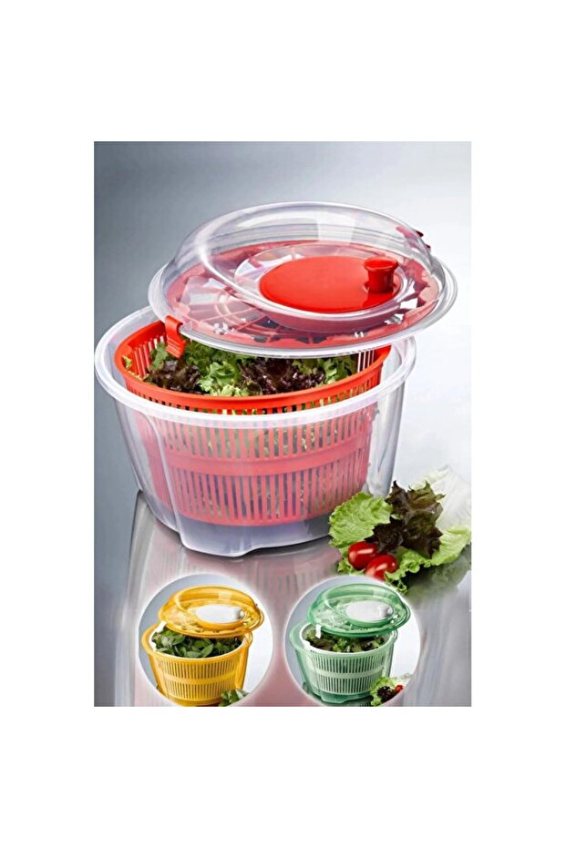 Salad Dehydrator G25 Orange-Green, 4.4 Lt, Practical and Stylish Design