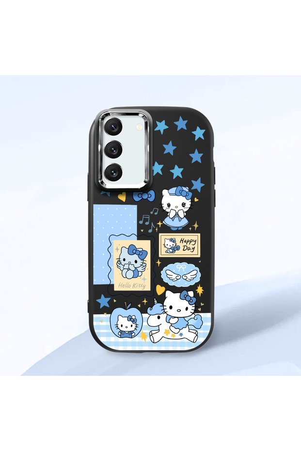 Black Silicone Case with Shock-Absorbing Camera Protection Compatible with Samsung Galaxy S22