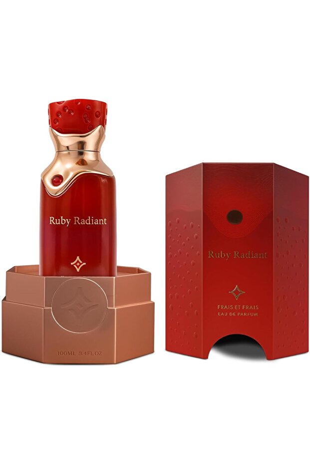 Ruby Radiant Perfume 100ML - Eau de Parfum - Unisex Oriental Floral Scent with Pink Pepper, Rose & Tonka Bean