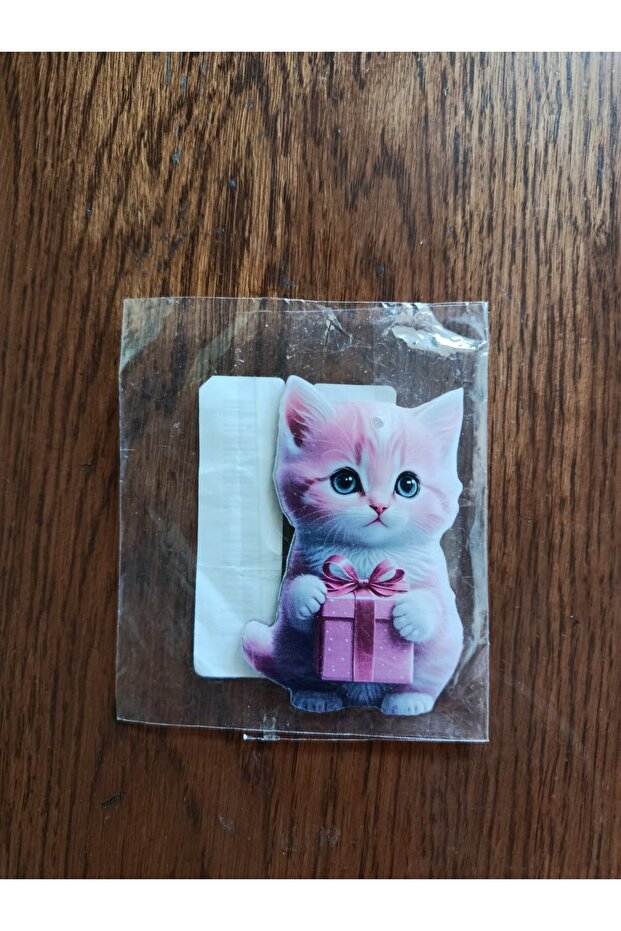Cute Pink Cat Car Interior Rearview Mirror Ornament with Gift Packaging Auto Accessory
