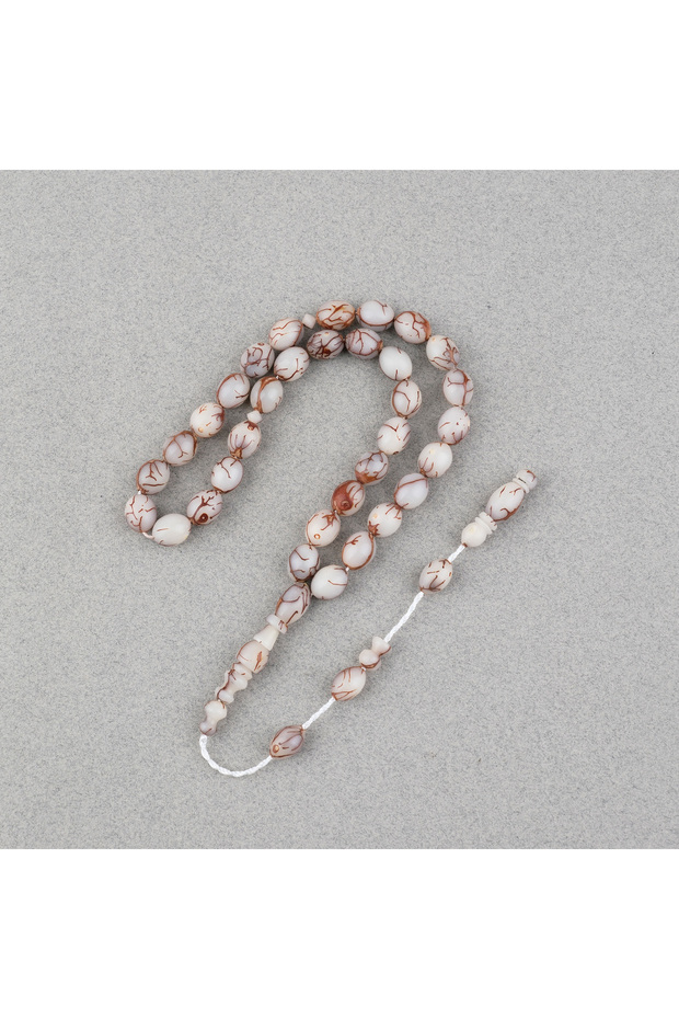 Cyprus Date Palm Seed Core Cut Ömer Çiftçi Signed 8X10Mm Prayer Beads