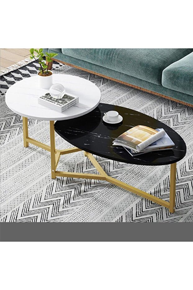Harmony HomeEnd Table Coffee Table 2 Layer Sturdy Cocktail Table Used in The Living Room Bedroom Sofa Bedside Tea Table