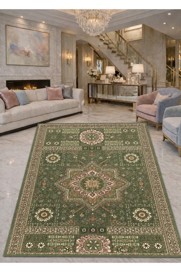 Sdt Traditional Patterned Modern Woven Base Decorative Carpet Sdtamor2589