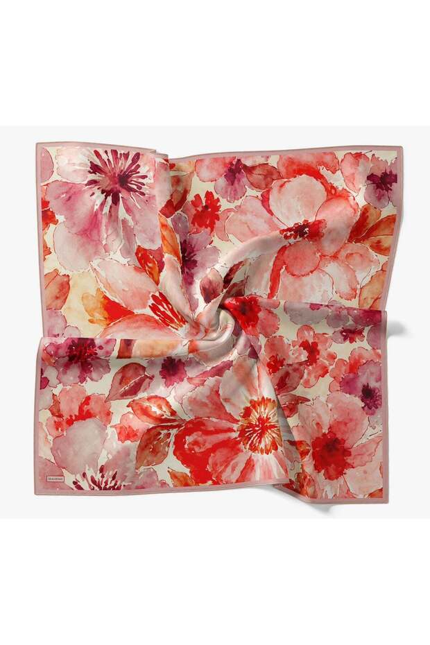 Soft Scarf Ist Candy Pink Floral Pattern