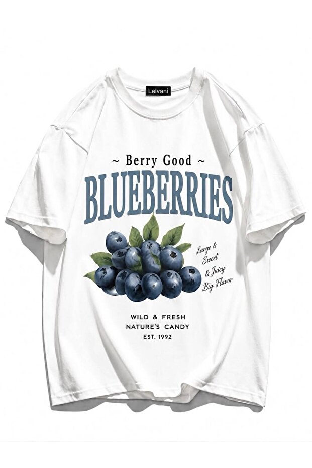 Unisex Berry Good Blueberries Natures Candy Printed T-Shirt