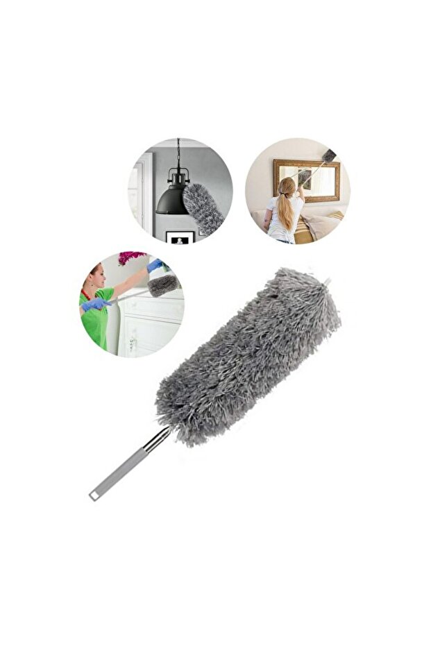 140 cm Extendable Microfiber 3-Piece Dusting Brush, Soft Head